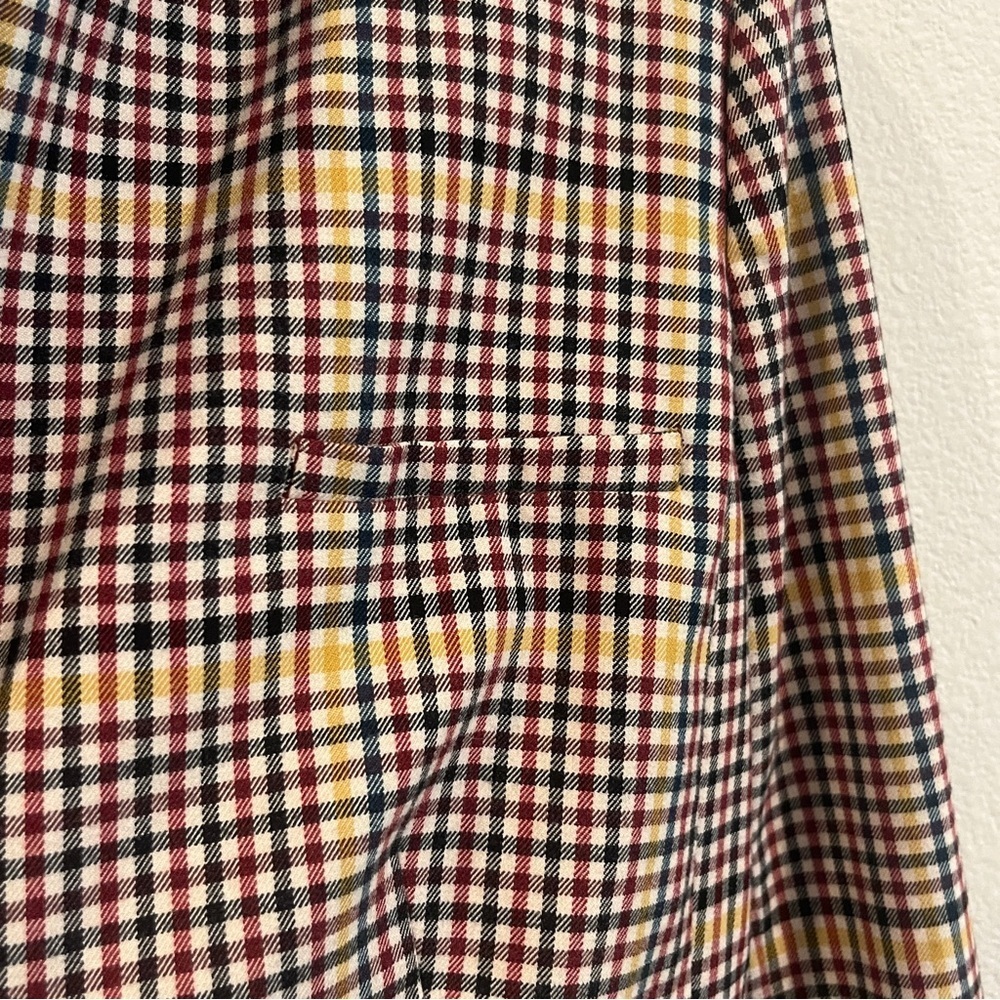 1901 Women’s rusty autumn colored plaid blazer size 10 fun blue under collar - Picture 14 of 14